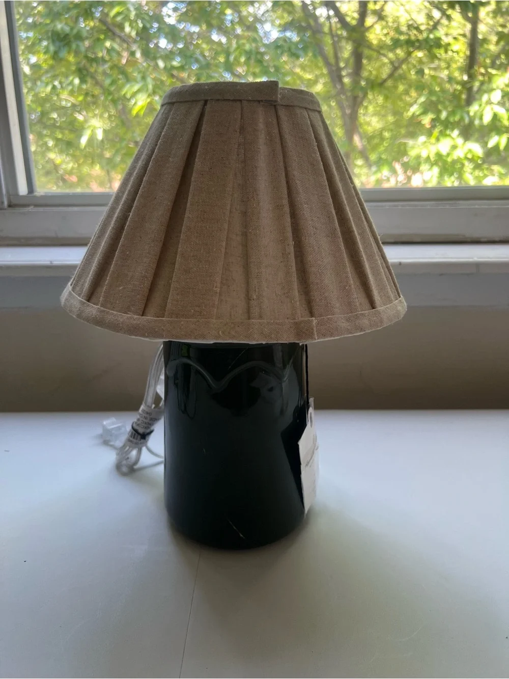 Green Ceramic Table Lamp with Pleated Shade - Hearth & Hand™ with Magnolia